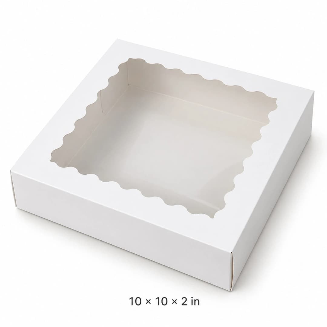Brownie Box 12pcs White - 10 x 10 x 2 "