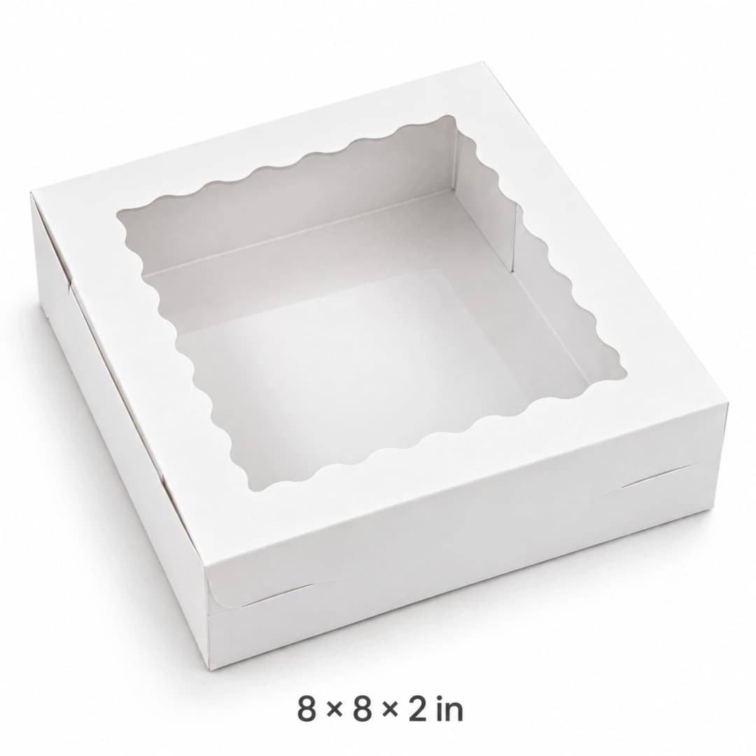 Brownie Box 9pcs Ivory - 8 x 8 x 2 "