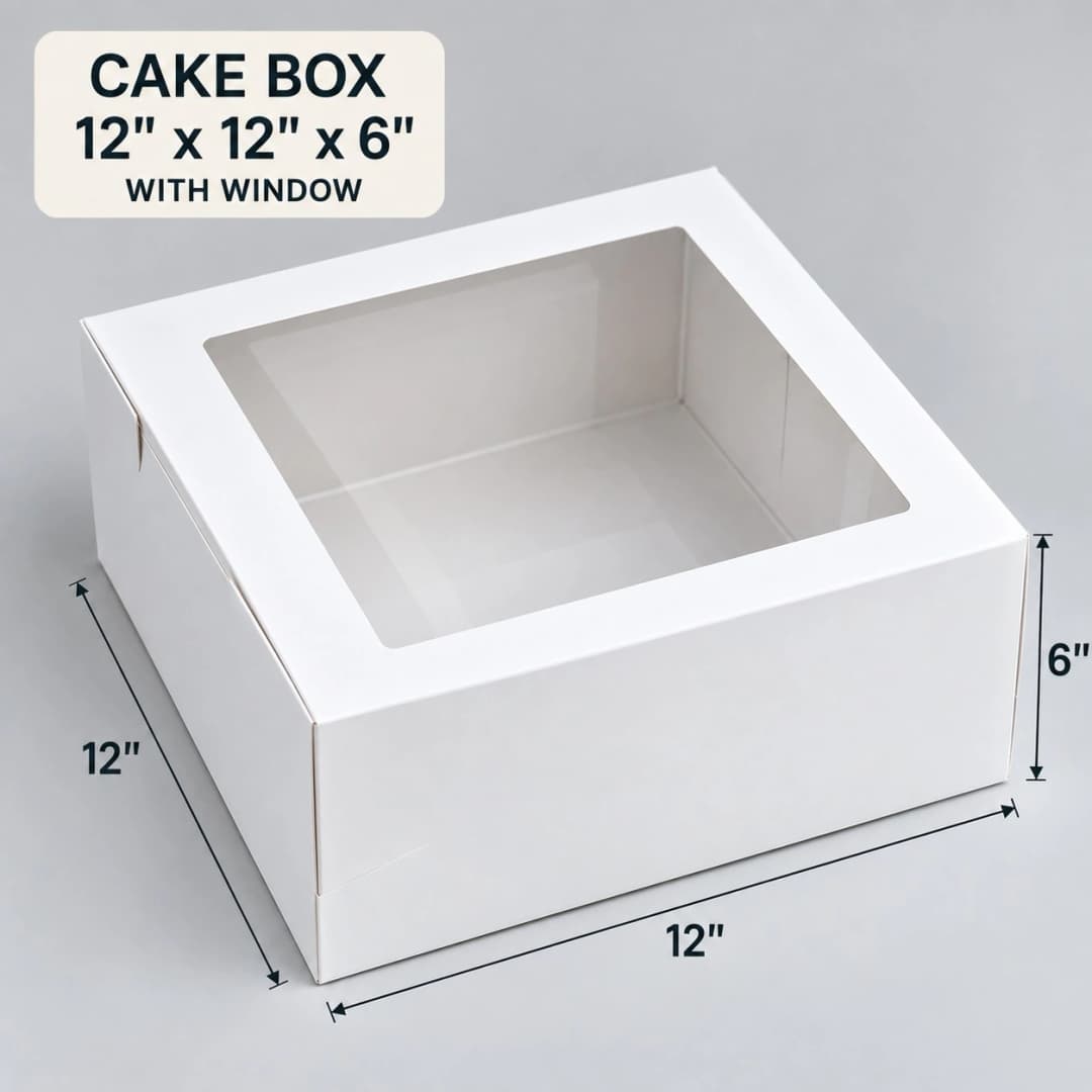 Cake Box With Window - 12x12x6