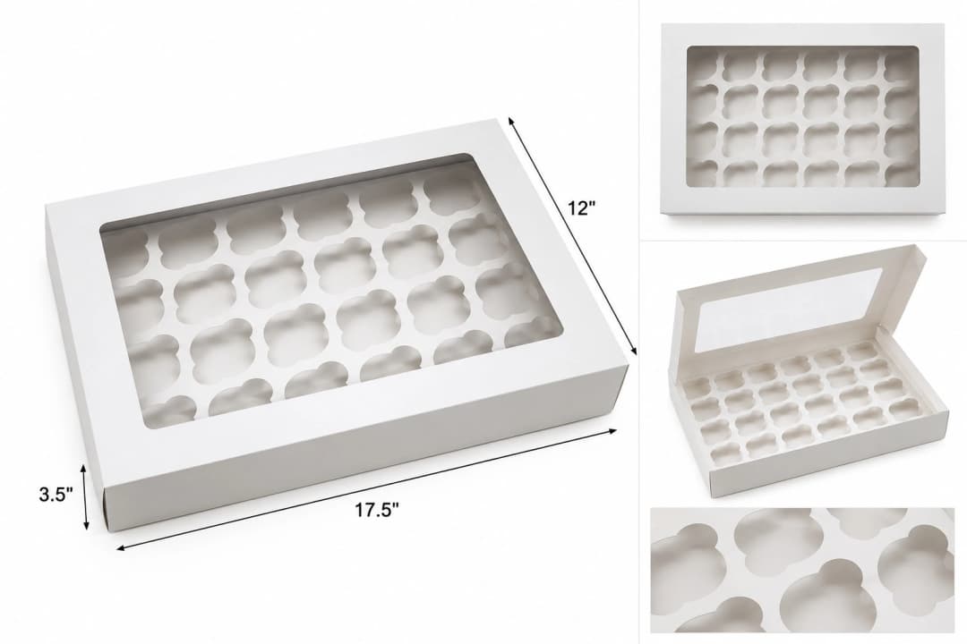 Cupcake box - 24pcs Holder (17.5 x 12 x 3.5")
