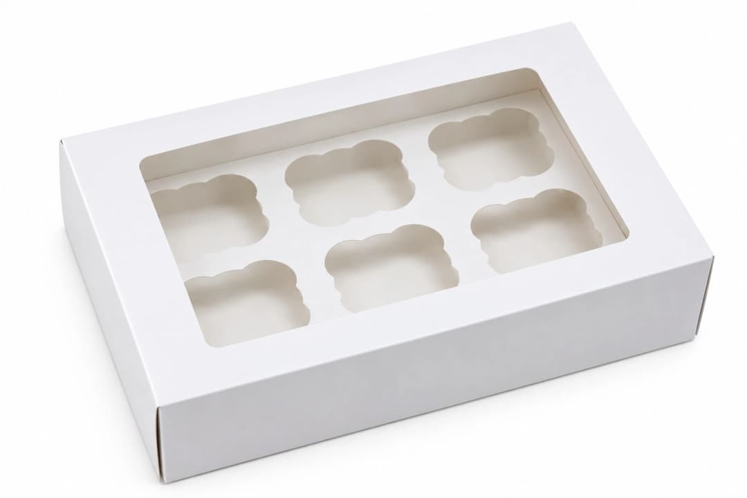 Cupcake box - 6pcs Holder (9 x 6.5 x 3.5")