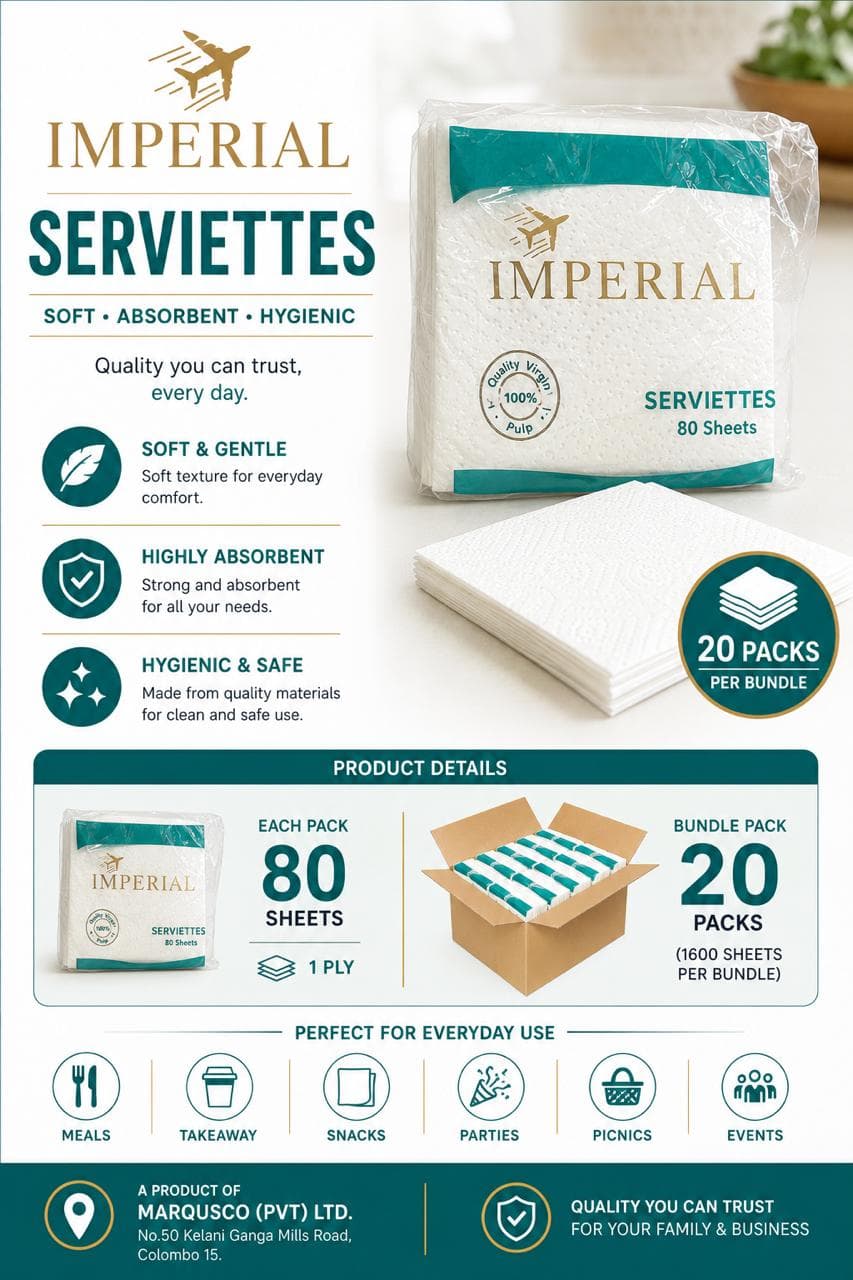 Paper Serviette Imperial - 1 ply / 80 sheet