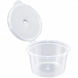 PET Attached Lid Container - 450ml (11.5 x 6 cm) view 2