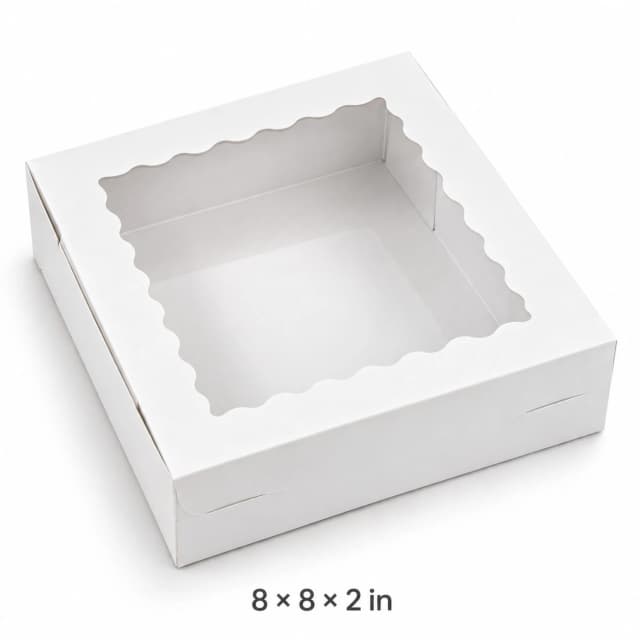 Brownie Box 9pcs Ivory - 8 x 8 x 2 "
