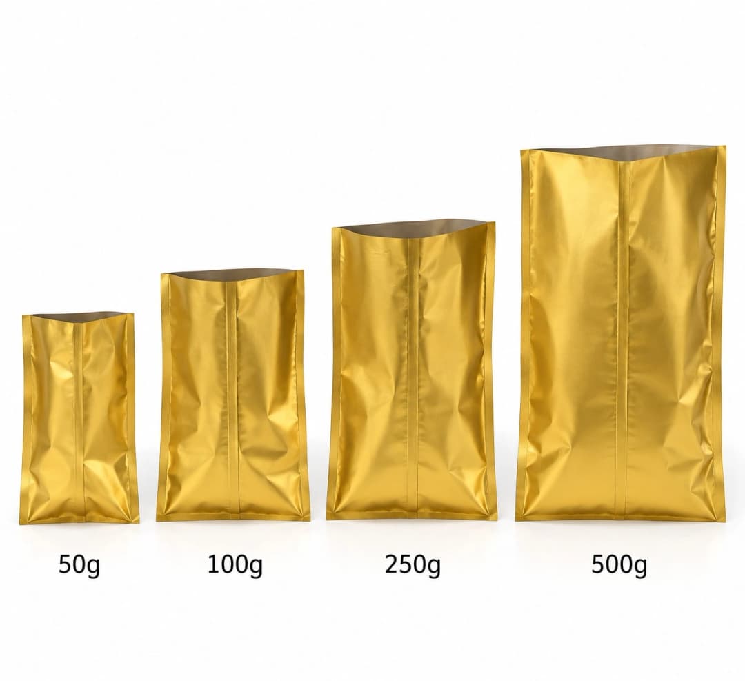 Metalized Tea Pouch Gold