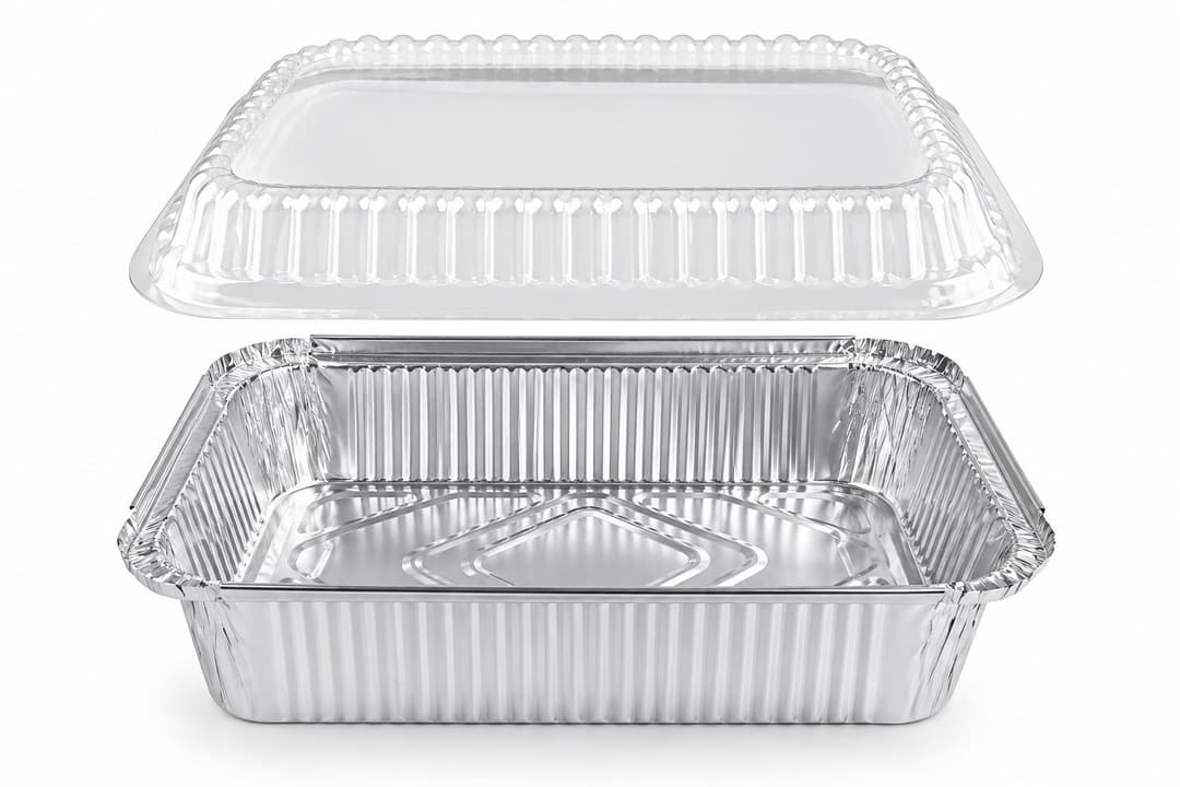 Aluminum Foil Container Plastic Lid - 3500ml (36 x 29 x 12 cm)