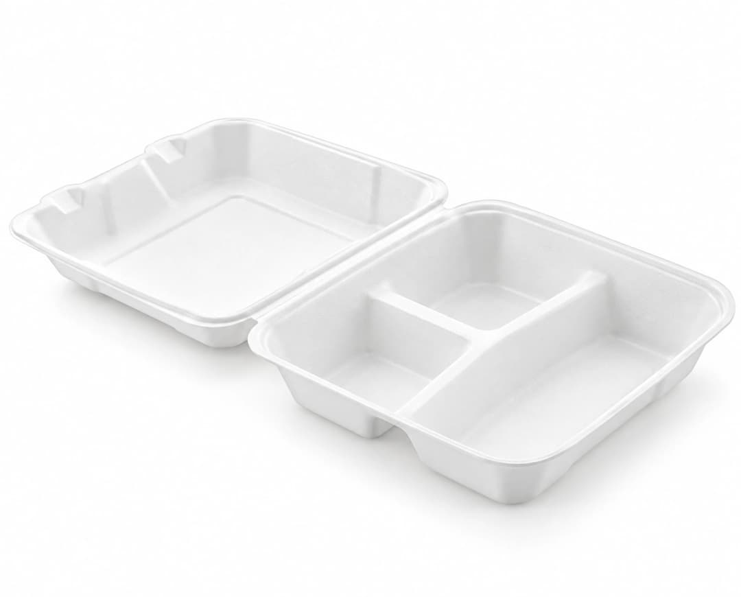 Bagasse 3CP Clampshell - 8x8