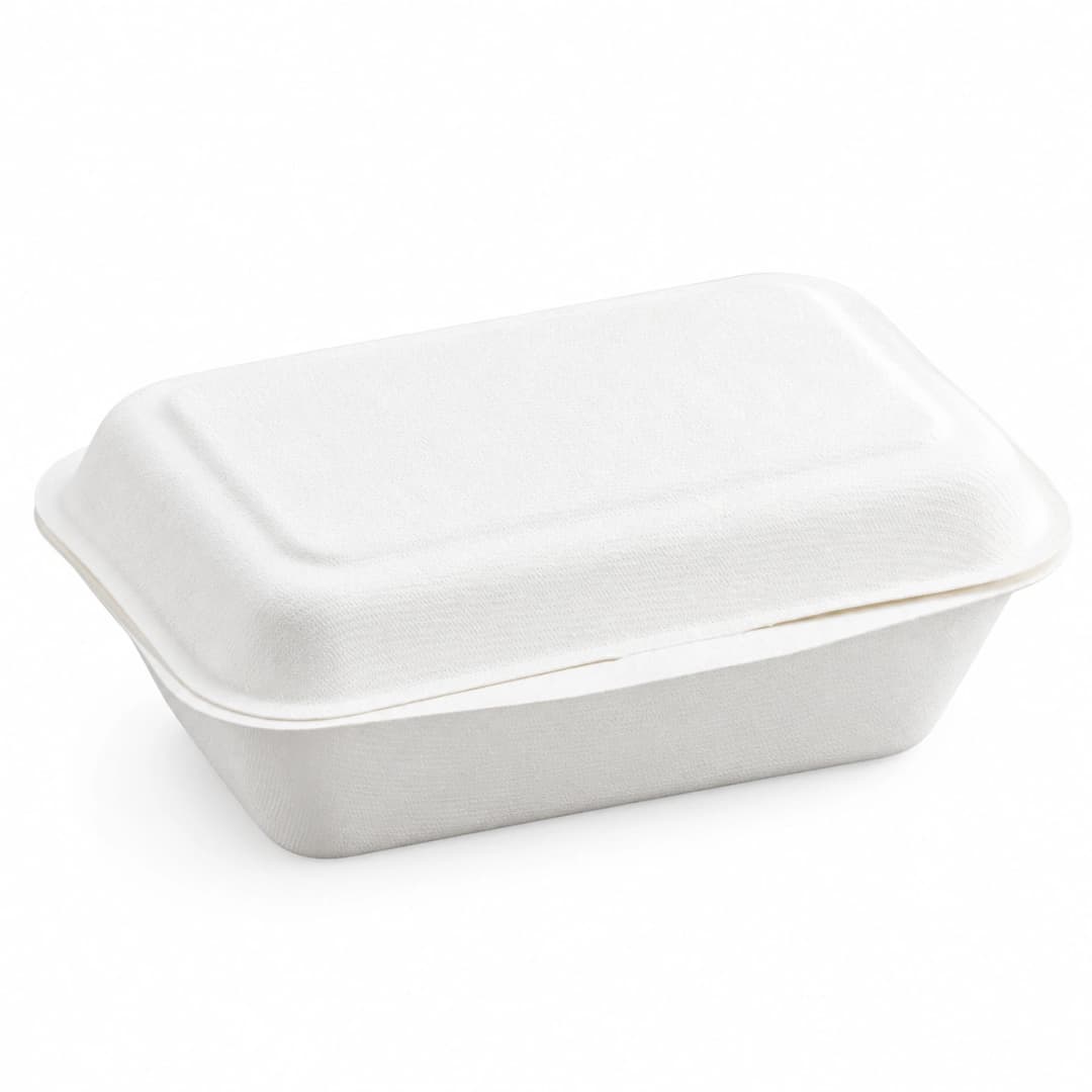 Bagasse Hinged Container - 750ml (5x7)