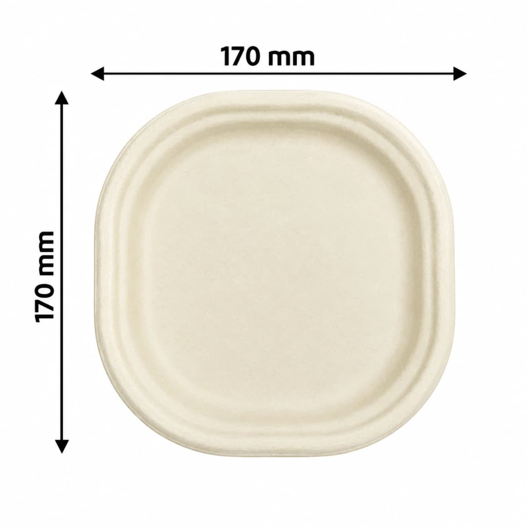 Bagasse Plate Brown - 7"