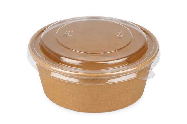 Kraft Paper Salad Bowls with Anti-Fog Lids