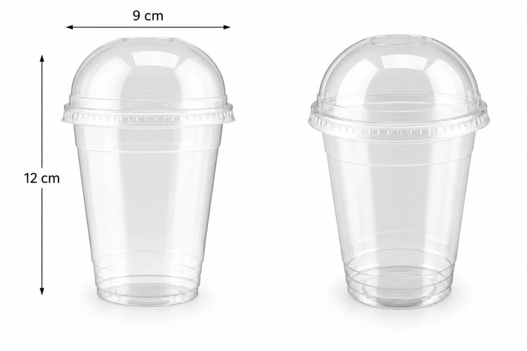 PET Cup Dome Lid - 450ml (9 x 12 cm)
