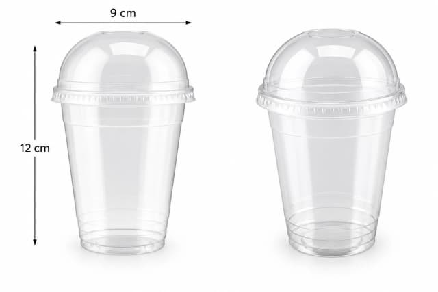 PET Cup Dome Lid - 450ml (9 x 12 cm)
